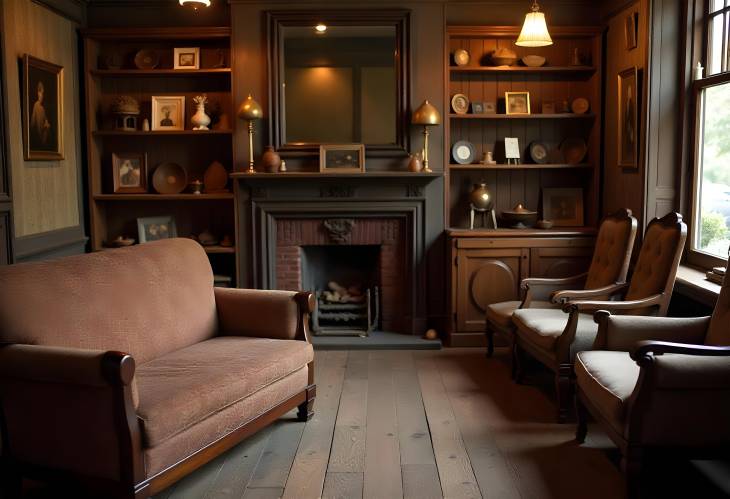 Heritage Antique Wooden Furniture in a VictorianInspired Vintage Shop